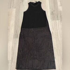 Zara Elegant Black Sleeveless Top/Dress Size S
